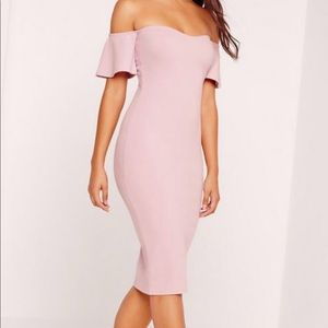 Bardot bodycon midi dress